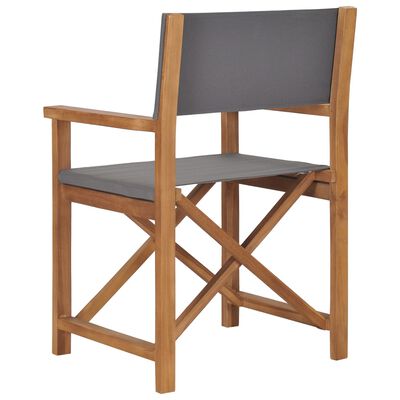 vidaXL Chaises de metteur en scène pliantes lot de 2 Bois teck massif