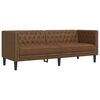 vidaXL Ensemble de canapé Chesterfield 2 pcs marron similicuir daim