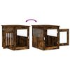 vidaXL Meuble de cage pour chiens ch&ecirc;ne fum&eacute; 55x75x65 cm