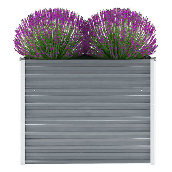 vidaXL Lit sur&eacute;lev&eacute; de jardin Acier galvanis&eacute; 100x40x77 cm Gris