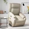 vidaXL Fauteuil inclinable de massage crème similicuir