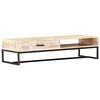 vidaXL Table basse Blanc 117x50x30 cm Bois d'acacia solide