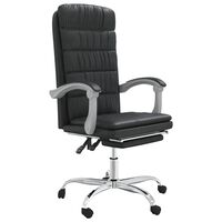 vidaXL Fauteuil inclinable de bureau Noir Similicuir