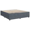 vidaXL Cadre de lit sans matelas gris fonc&eacute; king velours