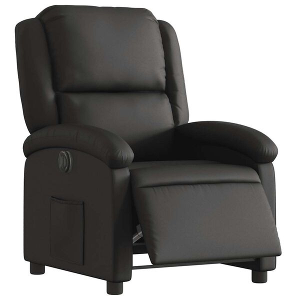 vidaXL Fauteuil inclinable électrique noir cuir véritable