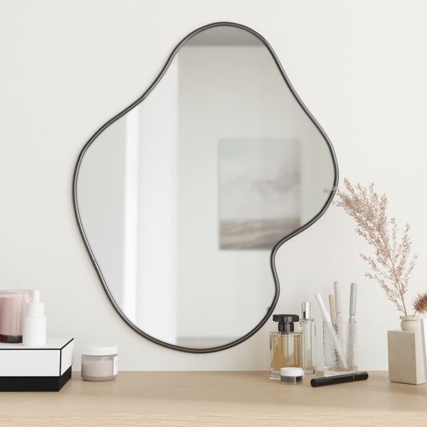 vidaXL Miroir mural Noir 60x50 cm