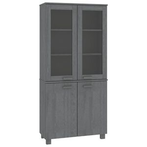 vidaXL Buffet HAMAR Bois massif de pin Gris foncé
