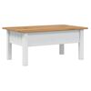 vidaXL Table basse Blanc 100x60x43,5 cm Pin massif Assortiment Panama