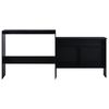 vidaXL Table de bar avec 2 dessus de table Noir 130 x 40 x 120 cm