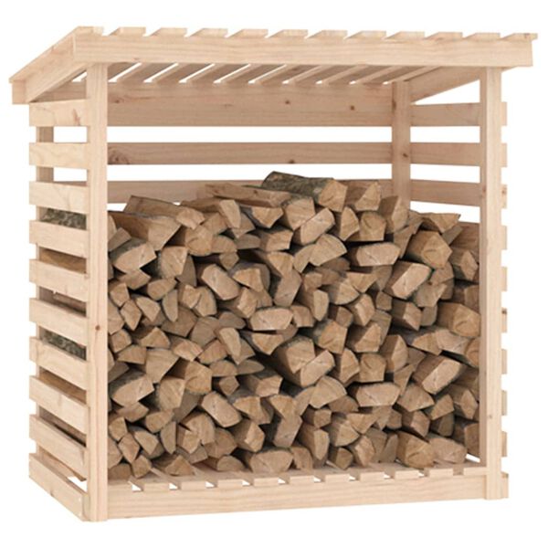 vidaXL Support pour bois de chauffage 108x73x108 cm Bois de pin