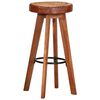 vidaXL Tabourets de bar 2 pcs Cuir v&eacute;ritable et bois d'acacia solide