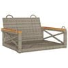 vidaXL Balancelle gris 63x62x40 cm r&eacute;sine tress&eacute;e