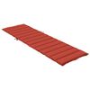 vidaXL Coussin de chaise longue rouge mélangé 200x60x4 cm tissu