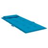 vidaXL Coussins de chaise &agrave; dossier haut lot de 2 bleu clair