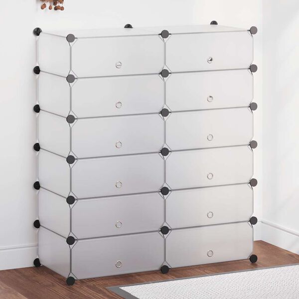 vidaXL Armoire &agrave; chaussures avec 12 compartiments Blanc