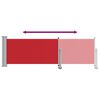 vidaXL Auvent lat&eacute;ral r&eacute;tractable de patio 80x300 cm Rouge