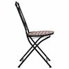 vidaXL Chaises de bistrot mosa&iuml;que 2 pcs Marron C&eacute;ramique