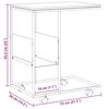 vidaXL Table d'appoint avec roues noir 55x36x63,5 cm bois d'ing&eacute;nierie