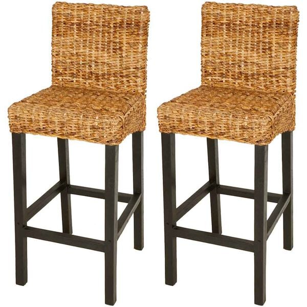 vidaXL Tabourets de bar lot de 2 Abaca