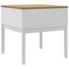 vidaXL Table de chevet FLORO blanc 55x55x54 cm bois de pin massif