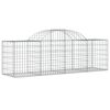 vidaXL Paniers &agrave; gabions arqu&eacute;s 15 pcs 200x50x60/80 cm fer galvanis&eacute;