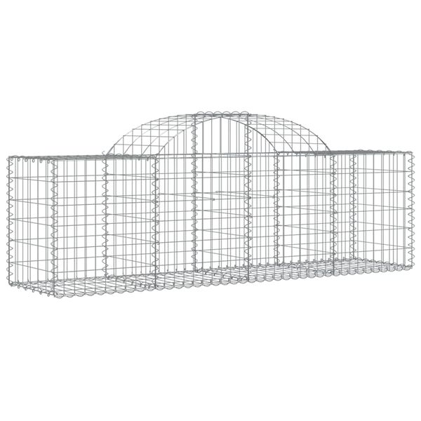 vidaXL Paniers &agrave; gabions arqu&eacute;s 15 pcs 200x50x60/80 cm fer galvanis&eacute;