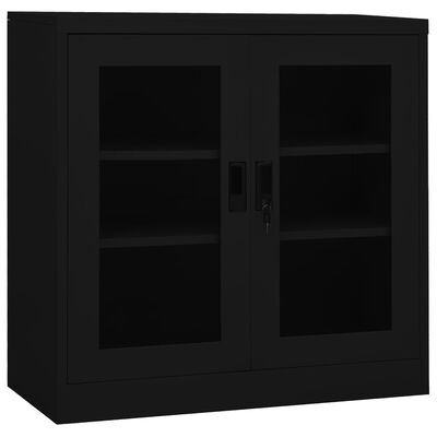 vidaXL Armoire de bureau Noir 90x40x90 cm Acier