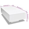 vidaXL Table basse blanc brillant