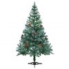 vidaXL Arbre de Noël givré pré-éclairé et pommes de pin 150 cm
