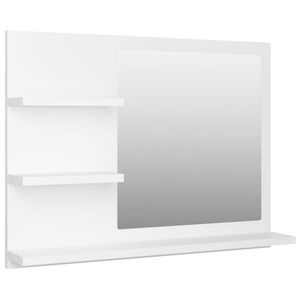 vidaXL Miroir de salle de bain blanc 60x10,5x45 cm bois d&rsquo;ing&eacute;nierie