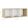 vidaXL Ensemble de meubles TV 4 pcs Blanc ch&ecirc;ne sonoma Bois ing&eacute;nierie