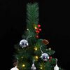 vidaXL Sapin de No&euml;l artificiel articul&eacute; 300 LED et boules 180 cm