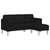 vidaXL Ensemble de Canap&eacute;s 2 pcs Noir 173 x 131 x 67 cm tissu