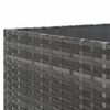 vidaXL Salon de jardin avec coussins 10 pcs gris r&eacute;sine tress&eacute;e