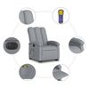 vidaXL Fauteuil inclinable de massage &eacute;lectrique gris clair tissu