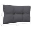 vidaXL Canap&eacute; central de jardin avec coussins anthracite Gris Pin