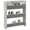 vidaXL Armoire &agrave; chaussures murale Gris b&eacute;ton 80x18x90 cm Agglom&eacute;r&eacute;