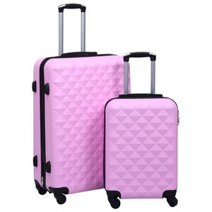 vidaXL Ensemble de valises rigides 2 pcs Rose ABS