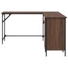 vidaXL Bureau chêne marron 141x141x75 cm bois d'ingénierie
