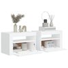 vidaXL Tables de chevet 2 pcs avec LED Blanc 60x35x40 cm
