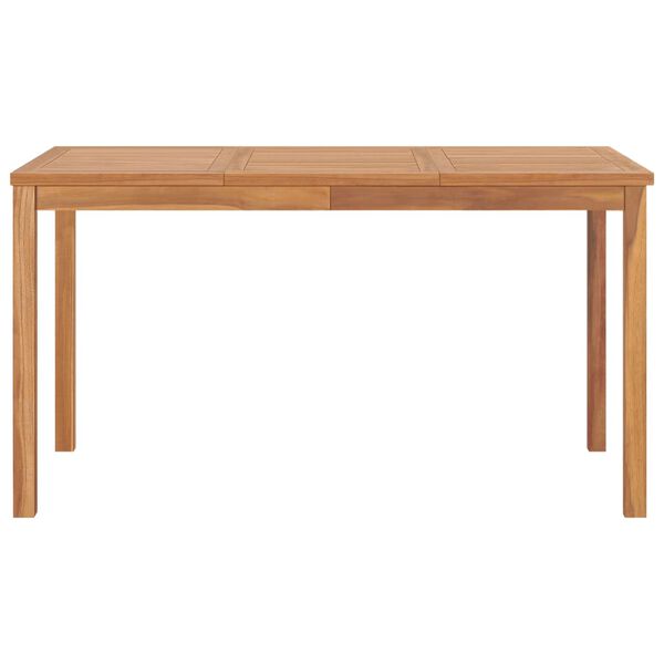 vidaXL Table &agrave; d&icirc;ner de jardin 140x80x77 cm Bois de teck solide