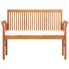 vidaXL Banc de jardin 2 places avec coussin 120cm Bois d'acacia massif