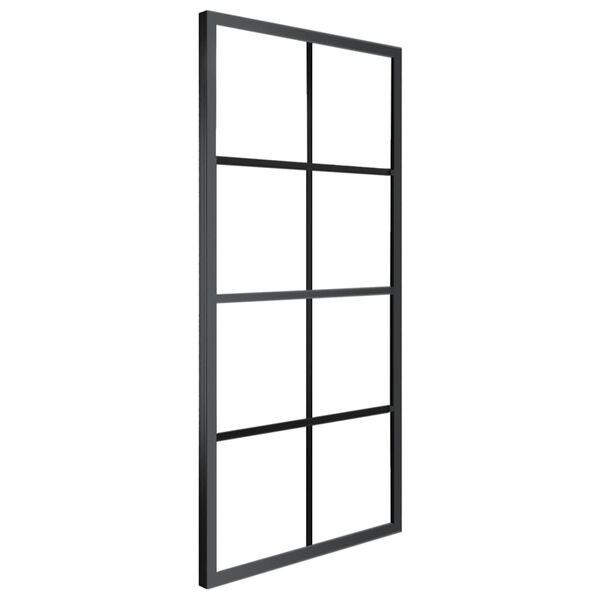 vidaXL Porte coulissante quincaillerie Aluminium et verre ESG 76x205cm