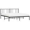 vidaXL Cadre de lit métal sans matelas avec tête de lit noir 183x213cm