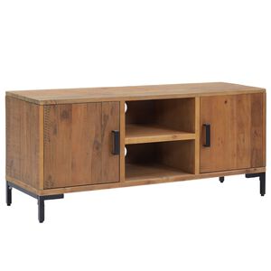 vidaXL Meuble TV Marron 110x35x48 cm Bois de pin massif