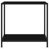 vidaXL Table console Noir 80x35x75 cm Verre trempé