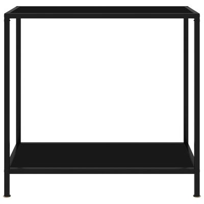 vidaXL Table console Noir 80x35x75 cm Verre trempé