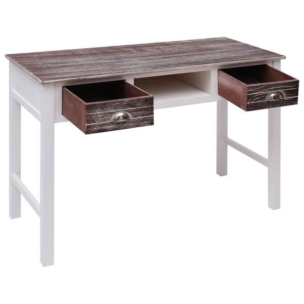 vidaXL Bureau Marron 110 x 45 x 76 cm Bois