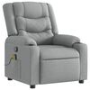 vidaXL Fauteuil inclinable de massage en tissu gris clair