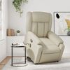 vidaXL Fauteuil inclinable de massage cr&egrave;me similicuir